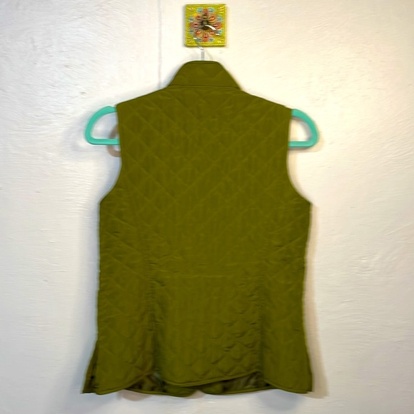J. Jill Quilted Nylon Olive Green Vest -XS-#0001 - Picture 2 of 9
